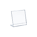 Azar Displays Acrylic L-Shaped Sign Holders, 10" x 8", Clear, Pack Of 10