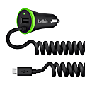 Belkin® Micro USB Car Charger With USB Port, Black, F8M890BT04-BLK
