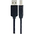 GE USB-A To USB-B Cable, 6’, Black, 33760 1 thumbnail image