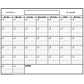 SwiftGlimpse Monthly Wall Planner, 48" x 65", Black/White, Undated