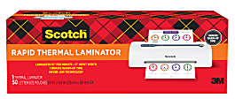 Scotch® Rapid Thermal Laminator, 9 in, White, 1 Thermal Laminator, 50 Letter size pouches 1 thumbnail image
