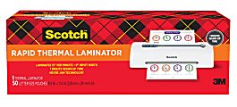 Scotch® Rapid Thermal Laminator Combo Pack, 1 White Thermal Laminator 9" Wide, 50 Laminating Sheets, Fits Letter Size 1 thumbnail image
