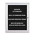 Ghent Outdoor Letterboard, 24" x 36", Silver Frame