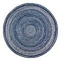Anji Mountain Epona Braided Round Rug, 4', Blue 1 thumbnail image