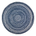 Anji Mountain Epona Braided Round Rug, 4', Blue