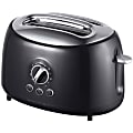 Brentwood TS-270BK Cool Touch 2-Slice Extra Wide Slot Retro Toaster, Black - 700 W - Toast, Bagel, Bread, Waffle, Browning, Reheat, Defrost 1 thumbnail image