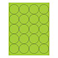 Tape Logic® Round Labels For Inkjet/Laser Printers, LL197GN, 2", Fluorescent Green, Pack Of 2,000 Labels 1 thumbnail image