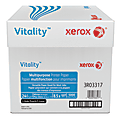 Xerox® Vitality™ 3-Hole Punched Multi-Use Printer & Copy Paper, White, Letter (8.5" x 11"), 5000 Sheets Per Case, 24 Lb, 92 Brightness, FSC® Certified, Case Of 10 Reams