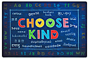 Carpets for Kids® Pixel Perfect Collection™ Choose Kind Activity Rug, 6' x 9', Blue 1 thumbnail image