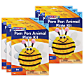 Creativity Street Pom Pom Animal Plate Kits, 9" x 8-1/2" x 1", Bee, Set Of 6 Kits 1 thumbnail image