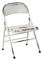 Office Star™ Bristow Steel Folding Chairs, Antique White Distressed, Set Of 2 Chairs