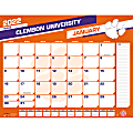 Lang Turner Licensing Monthly Desk Calendar, 22” x 17”, Clemson University, January To December 2022