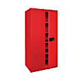 Sandusky® Keyless Electronic Storage Cabinet, 72"H x 36"W x 18"D, Red