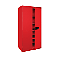 Sandusky® Keyless Electronic Storage Cabinet, 72"H x 36"W x 18"D, Red 1 thumbnail image