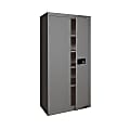 Sandusky® Keyless Electronic Storage Cabinet, 72"H x 36"W x 18"D, Charcoal
