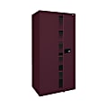 Sandusky® Keyless Electronic Storage Cabinet, 72"H x 36"W x 18"D, Burgundy