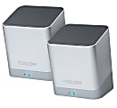 Turcom Wireless Bluetooth 2-Channel Mini PC Speaker Set, Silver, TS-459