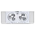BLACK+DECKER 2-Speed Twin Window Fan With Adjustable Side Panels, 12-5/8”H x 11-5/16”W x 23-5/8”D, White 1 thumbnail image