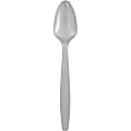 JAM PAPER Big Party Pack of Premium Plastic Spoons, Silver, 100 Disposable Spoons/Box  1 thumbnail image