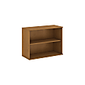 Bush Business Furniture 2 Shelf Bookcase, 30"H, Natural Cherry, Standard Delivery