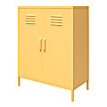 Ameriwood™ Home Cache 2-Door Metal Locker Storage Cabinet, 40”H x 31-1/2”W x 15-3/4”D, Yellow 1 thumbnail image