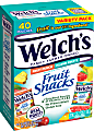 Welch's Fruit Snacks, Fruit Punch/Island Fruits, 0.8 Oz, Pack Of 40 Pouches