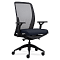 Lorell® Mesh/Fabric High-Back Chair, Dark Blue