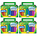 Crayola® Washable Sidewalk Chalk Sticks, Assorted Colors, 48 Sticks Per Box, Case Of 4 Boxes