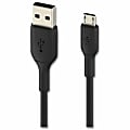 Belkin BoostCharge USB-A to Micro-USB Cable (1 meter / 3.3 foot, Black) - 3.28 ft Micro-USB/USB Data Transfer Cable - First End: USB Type A - Second End: Micro USB - Black
