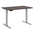 Bush Business Furniture Move 80 Series 48"W x 30"D Height Adjustable Standing Desk, Cocoa/Cool Gray Metallic, Premium Installation