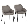 LumiSource Daniella Contemporary Dining Chairs, Gray/Black, Set Of 2 Chairs