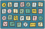 Carpets for Kids® KID$Value PLUS™ Alphabet Blocks Activity Rug, 7'6" x 12' , Dark Blue