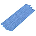 Gritt Commercial Premium Microfiber Hook & Loop Wet Mop Pads, 36", Blue, Pack Of 3 Pads