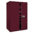 Sandusky® Keyless Electronic Storage Cabinet, 78"H x 46"W x 24"D, Burgundy