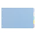 Avery® Translucent Write-On Dividers, 11" x 17", Assorted Colors, 5 Tabs Per Set