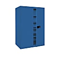 Sandusky® Keyless Electronic Storage Cabinet, 78"H x 46"W x 24"D, Blue