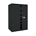 Sandusky® Keyless Electronic Storage Cabinet, 78"H x 46"W x 24"D, Black