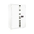 Sandusky® Keyless Electronic Storage Cabinet, 78"H x 46"W x 24"D, Standard White