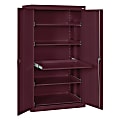Sandusky® Pull-Out Tray Shelves Storage Cabinet, 66"H x 36"W x 24"D, Burgundy