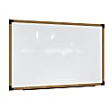 Ghent Prest Magnetic Dry-Erase Whiteboard, Porcelain, 38-1/4” x 74-1/4”, White, Natural Wood Frame 1 thumbnail image