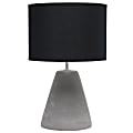 Simple Designs Pinnacle Concrete Table Lamp, 14-1/4"H, Black Shade/Gray Base 1 thumbnail image