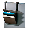 Office Depot® Brand Plastic Letter-Size Hanging 3-Pocket Wall File, 8-1/2" x 13-3/8" x 8-1/2", Black 1 thumbnail image