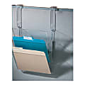 Office Depot® Brand Plastic Letter-Size Hanging 3-Pocket Wall File, 8-1/2" x 13-3/8" x 8-1/2", Clear