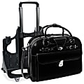McKleinUSA 15.4" Leather Fly-Through?¢ Checkpoint-Friendly Patented Detachable -Wheeled Ladies' Laptop Briefcase - Briefcase - Shoulder Strap , Hand Strap , Handle - 15.4" Screen Support - Leather - Black