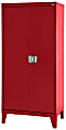 Sandusky® Extra Heavy-Duty Storage Cabinet, 79"H x 36"W x 18"D, Red