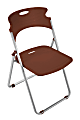 OFM Flexure Plastic Folding Chair, Chocolate Brown, Set Of 4