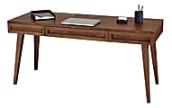 Realspace® Executive Desk, 30"H x 64"W x 23 3/4"D, Dark Walnut