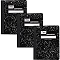 Mead® Composition Notebooks, 9 3/4" x 7 1/2", College Ruled, 100 Sheets, Black Marble, Pack Of 3