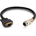 C2G 1.5ft RapidRun DB9 RS232 Serial Flying Lead - 1.50 ft Proprietary/Serial Data Transfer Cable for Monitor, Projector - DB-9 Male Serial - Second End: 1 x Proprietary Connector Audio/Video - Black