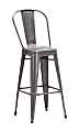 Zuo Modern Elio Bar Chairs, Gunmetal, Set Of 2 Chairs 1 thumbnail image